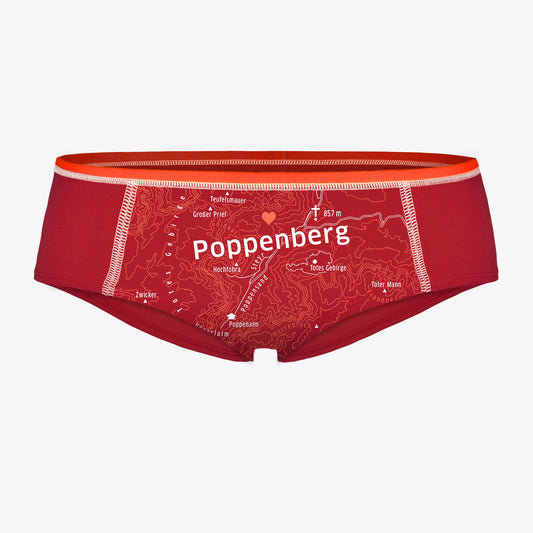 EIN SCHÖNER FLECK ERDE. Damen Unterwäsche Poppenberg. Unterhose mit Berg. Unterwäsche Österreich. Bio-Baumwolle Unterwäsche online kaufen.