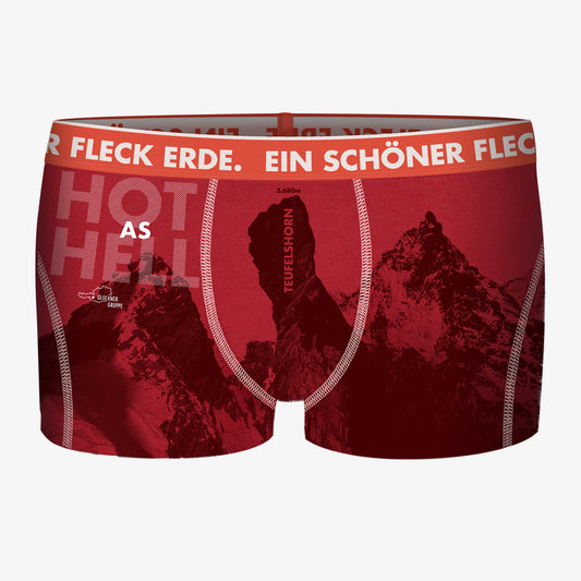 EIN SCHÖNER FLECK ERDE. Boxershorts HOT AS HELL. Offizielle Online-Shop. Original Unterhose. Motiv Teufelshorn.