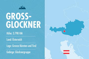 Grossglockner, Großglockner, Landkarte Glocknergruppe, höchster Berg Österreichs
