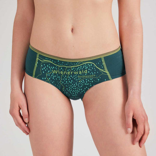 EIN SCHÖNER FLECK ERDE. Damen-Unterhose WIENER WALD. Unterwäsche aus Österreich. Bio-Baumwolle Unterhose. GOTS Unterwäsche für Damen.