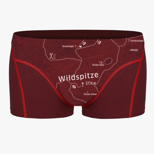 Boxershorts Wildspitze. Geschenke für Bergliebhaber. Fair produzierte Unterwäsche.