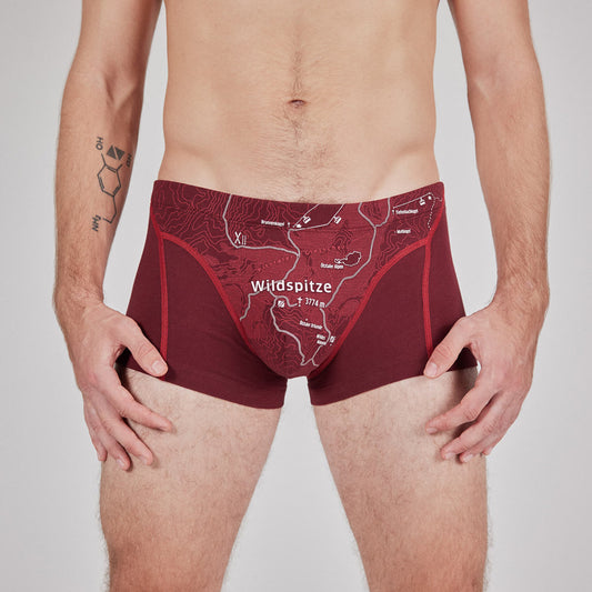 Boxershorts Wildspitze. Geschenke für Bergliebhaber. Fair produzierte Unterwäsche.