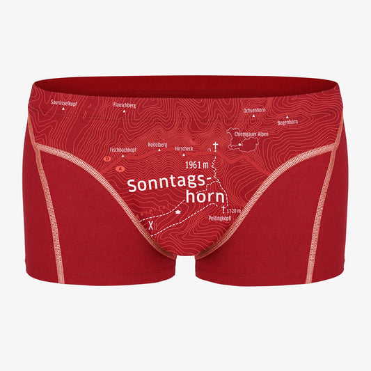 Boxershorts Sonntagshorn. Geschenk für Boulderer. Wäsche online bestellen.