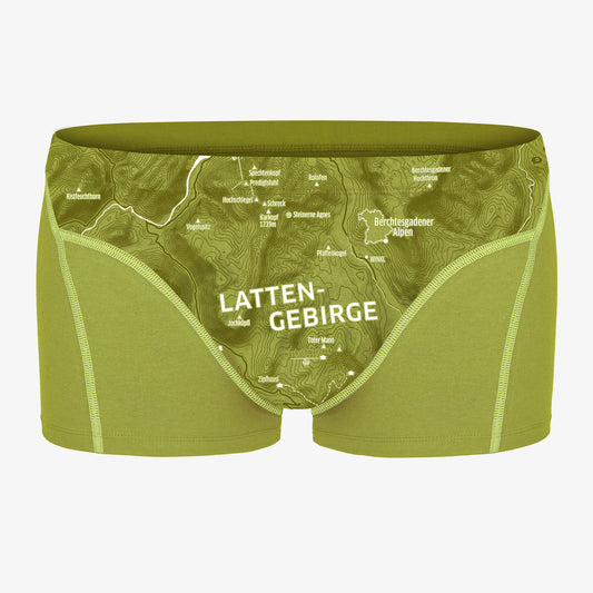 EIN SCHÖNER FLECK ERDE. Boxershorts Lattengebirge. Geschenke für Mountainbiker. Bio Baumwolle. Lustige Unterhosen Männer.