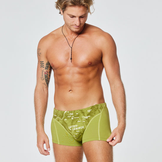 EIN SCHÖNER FLECK ERDE. Boxershorts Lattengebirge. Geschenke für Mountainbiker. Bio Baumwolle. Lustige Unterhosen Männer.