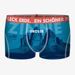 EIN SCHÖNER FLECK ERDE. Boxershorts Motiv Grosse Zinne. Klettern in den Dolomiten. Unterhose zum Klettern. Sportlicher Schnitt. Unterhose mit witzigem Druck.