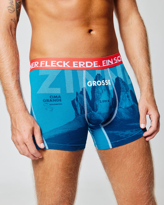 Boxershorts GROSSE ZINNE pfauenblau