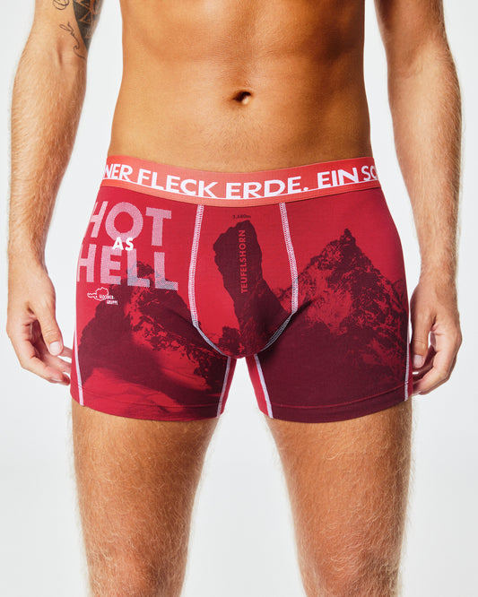Boxershorts HOT AS HELL karminrot