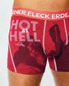 Boxershorts HOT AS HELL karminrot