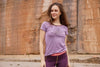 Kurzarm-Shirt Merino WALD KNALLT flieder hell