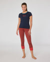 Kurzarm-Shirt Merino D'SUNNSEITN nachtblau