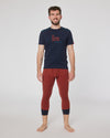 Kurzarm-Shirt Merino D'SUNNSEITN nachtblau