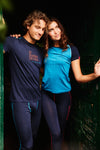 Kurzarm-Shirt Merino D'SUNNSEITN nachtblau