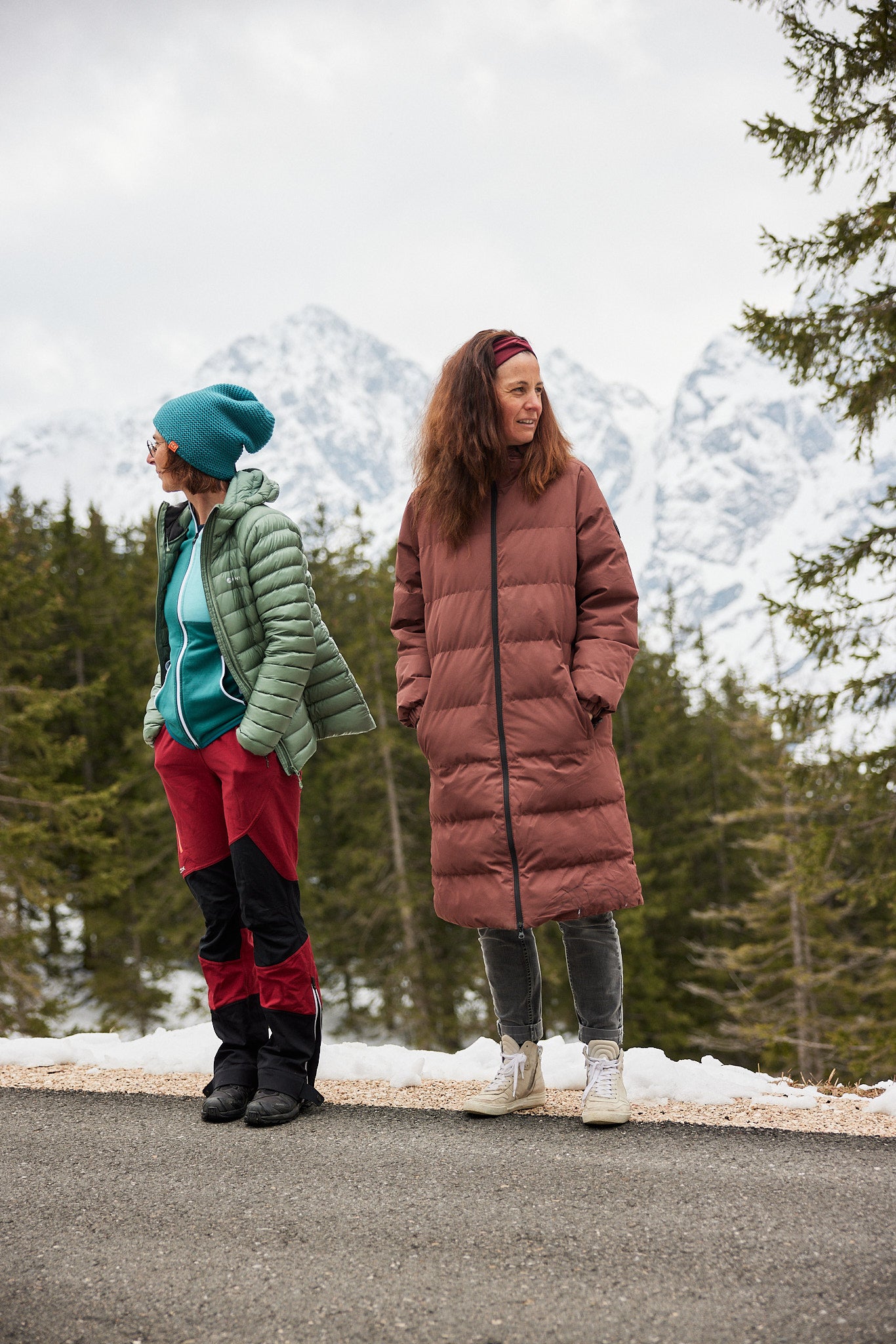 fotoshooting, behind the scene, Wäsche von ein schöner Fleck Erde, Szene im Winter