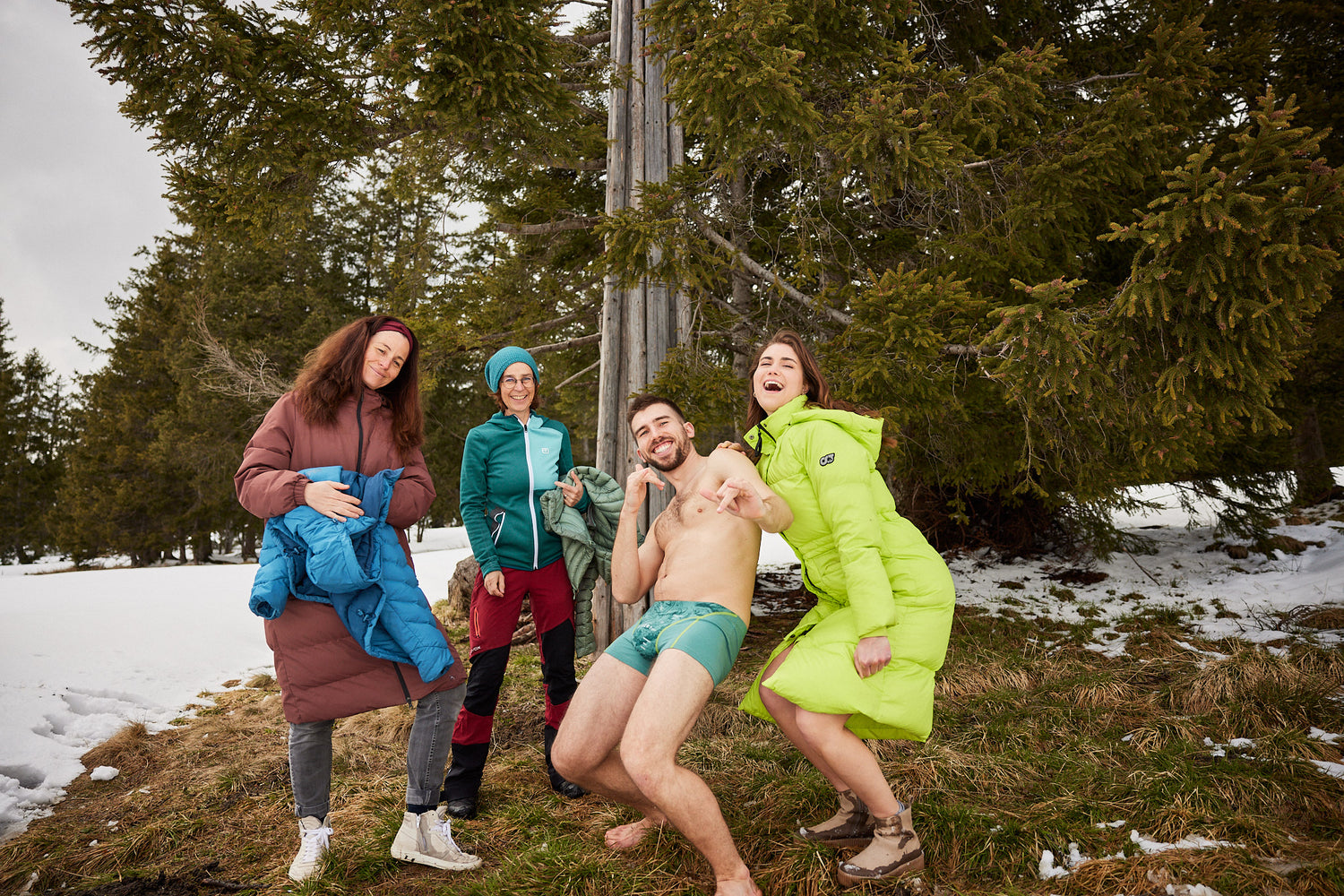 fotoshooting, behind the scene, Unterwäsche von ein schöner Fleck Erde, Gruppenfoto