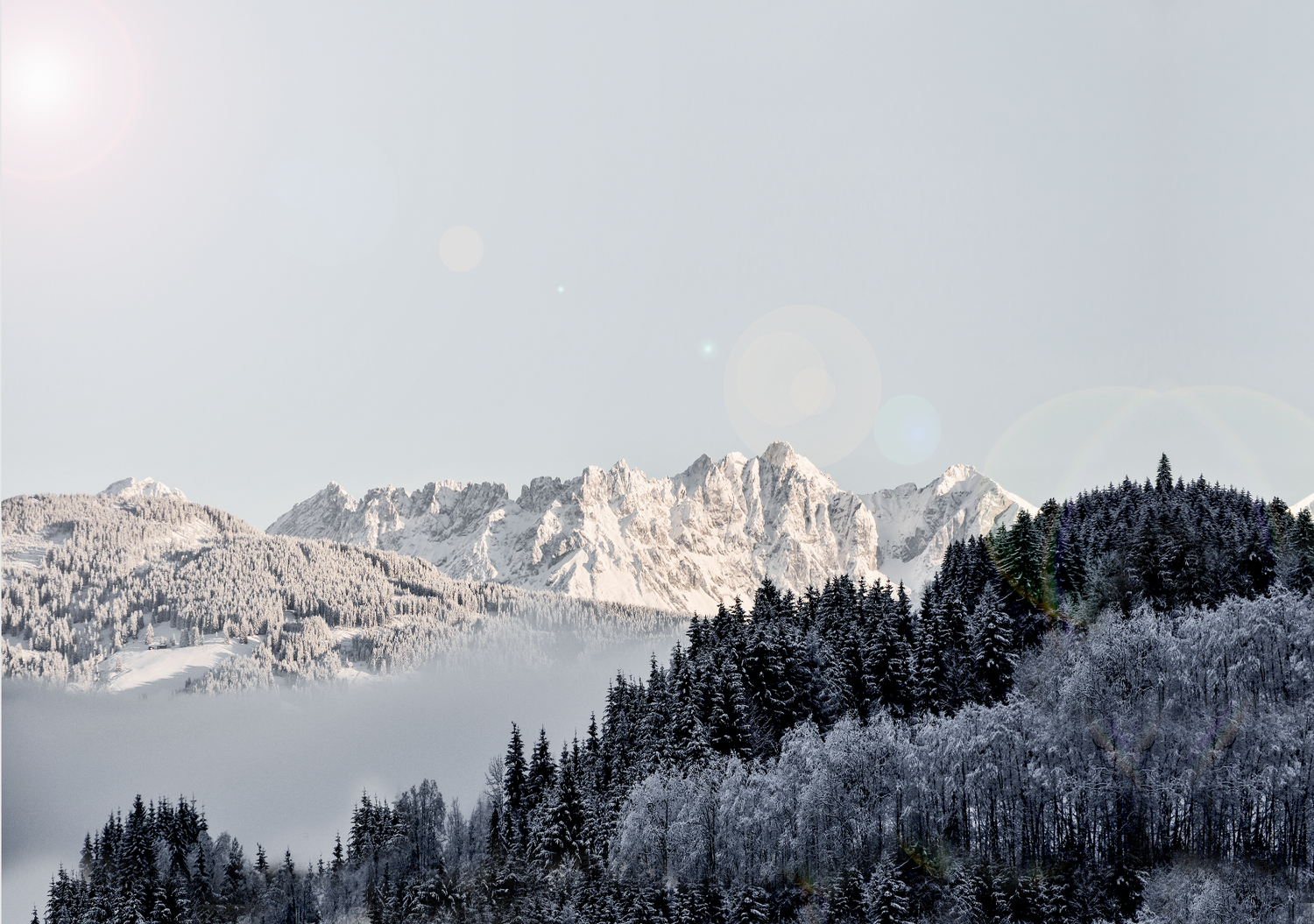 Wilder Kaiser, Skiwelt Wilder Kaiser , skifahren, Winter, Panorambild
