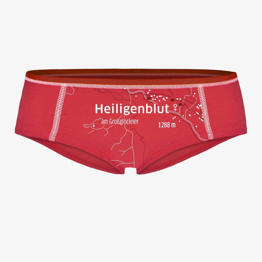 Damen Hipster Heiligenblut. Mädchen Unterwäsche Bio Baumwolle. Unterhose lustig.