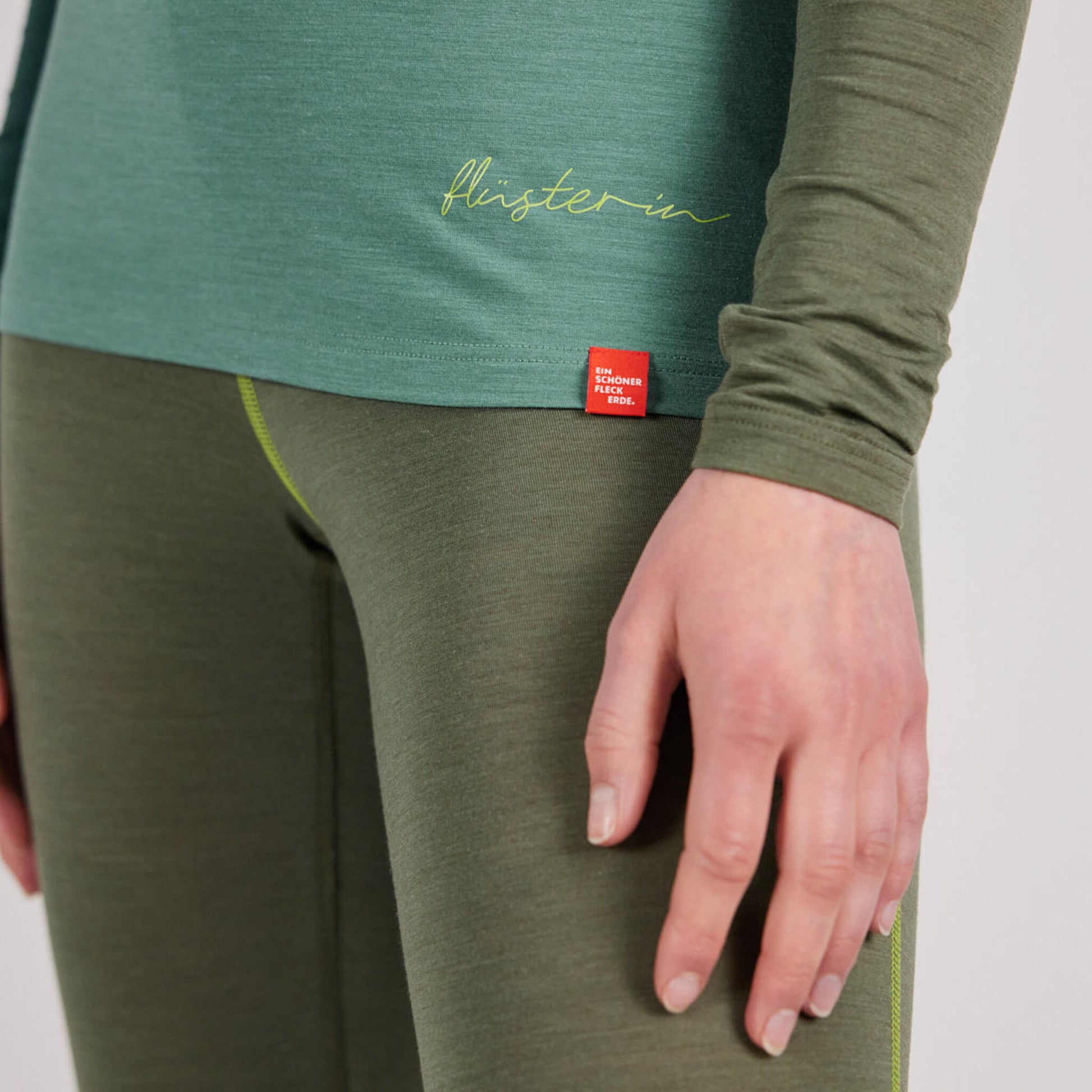 Langarm-Shirt Merino Tencel Schneeflüsterin. Funktionsunterwäsche Damen. Bio Shirts.