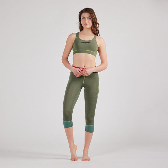 3/4 Pants Merino Tencel. Leggins aus Wolle.  Damen Bio Unterwäsche. Unterhose Sport.
