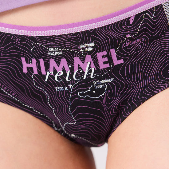 Unterhose für Frauen Himmelreich. Charmante Unterwäsche zum Verschenken. Lustiger Spruch auf Unterhose.