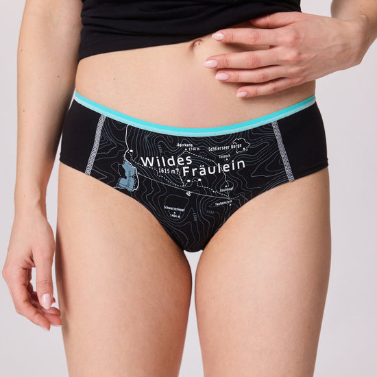 Damen-Unterhose Wildes Fräulein. Sportlicher Schnitt. GOTS Baumwolle. EU Produktion.