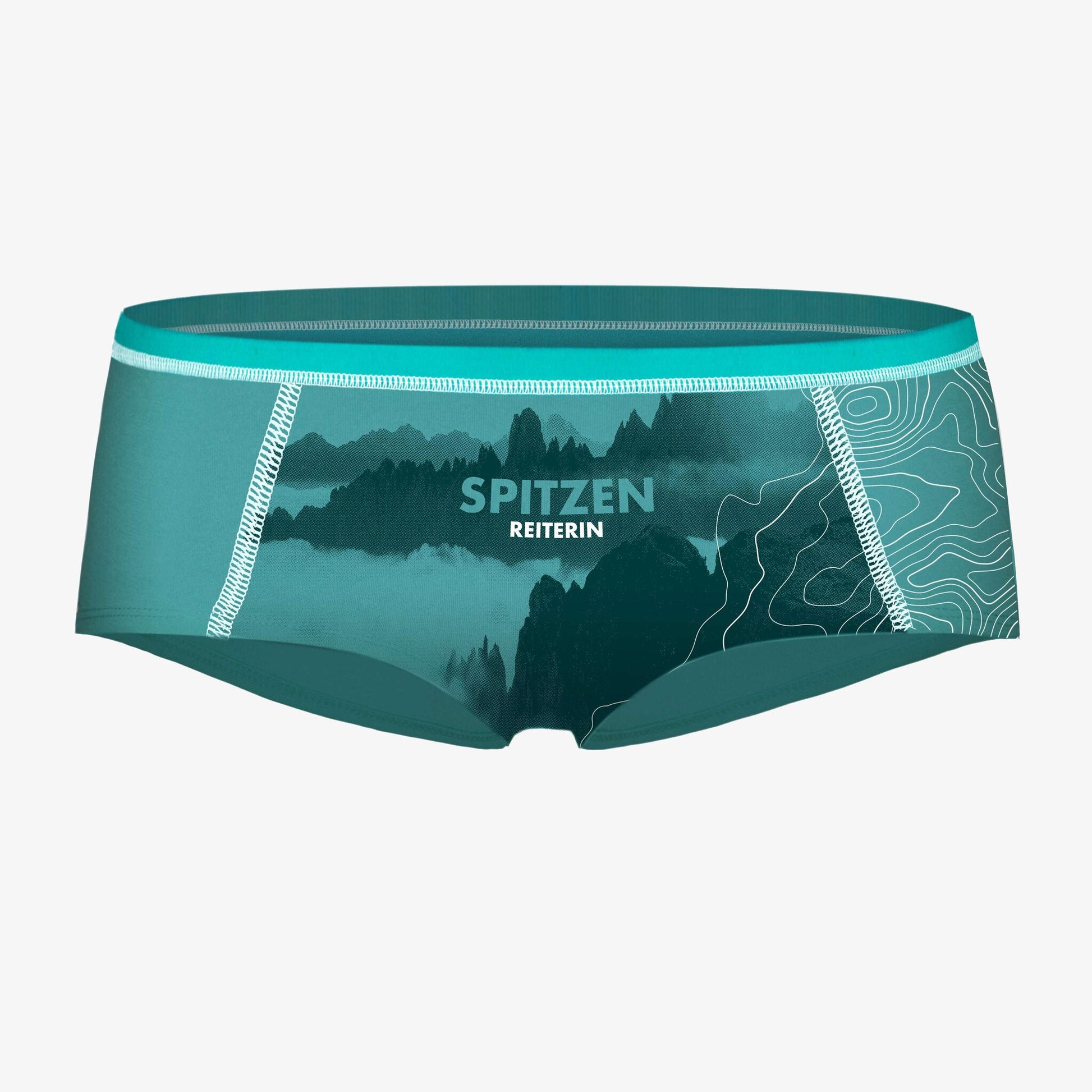 Damen Unterhose Spitzenreiterin. Lustiger Spruch auf Unterhose. Unterhose fürs Gebirge.