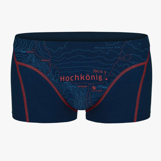 Boxershorts Höchkönig. Biounterwäsche Herren. Geschenke für Kletterer.