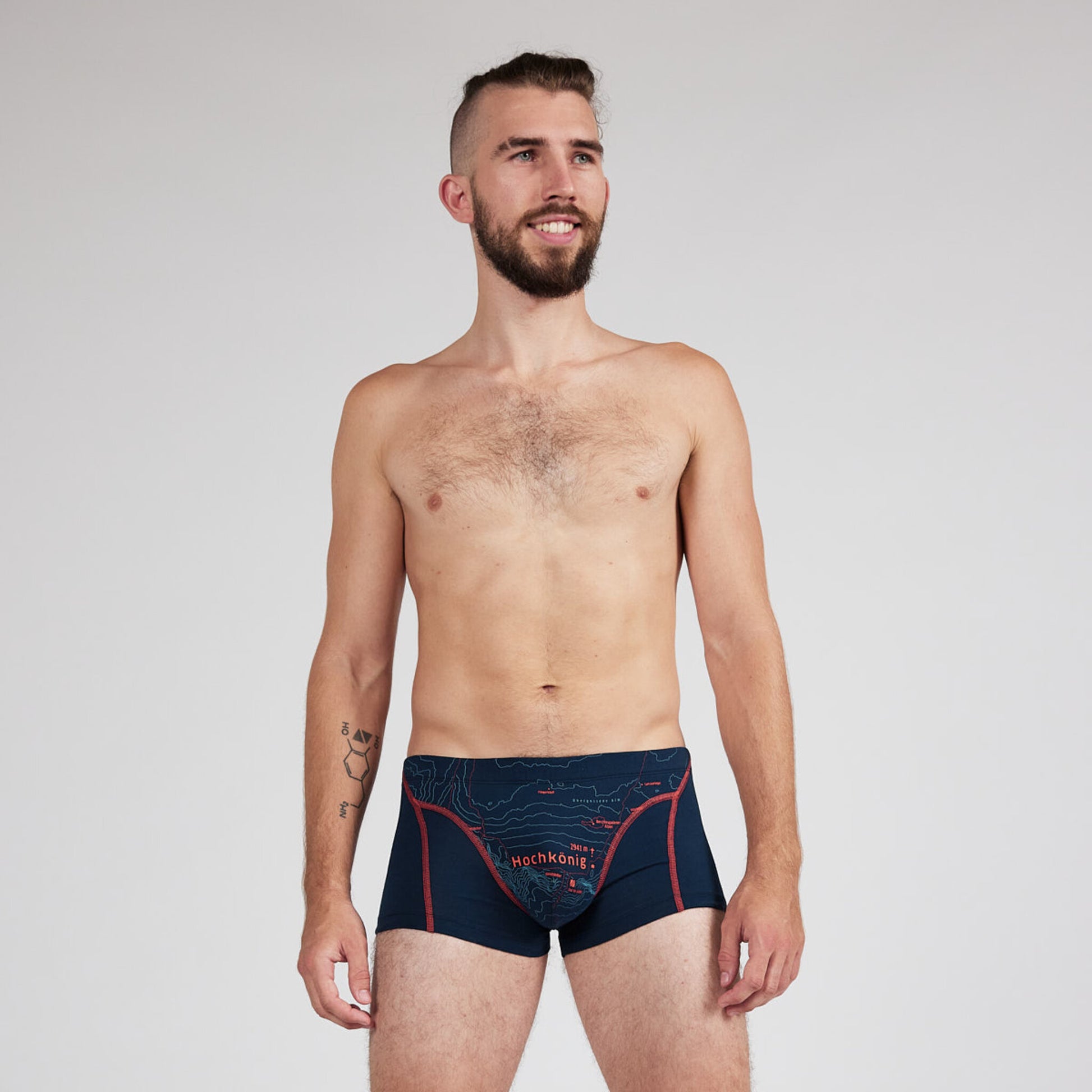 Boxershorts Höchkönig. Biounterwäsche Herren. Geschenke für Kletterer.