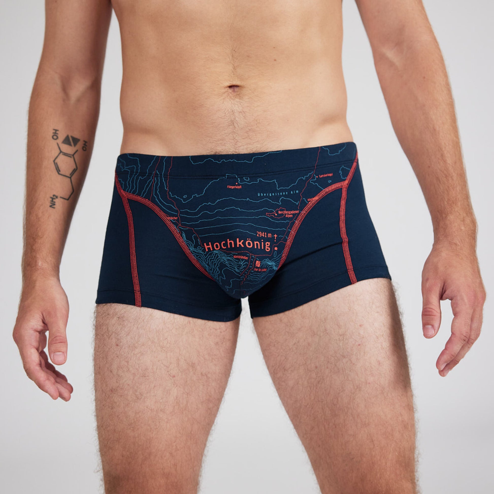 Boxershorts Höchkönig. Biounterwäsche Herren. Geschenke für Kletterer.