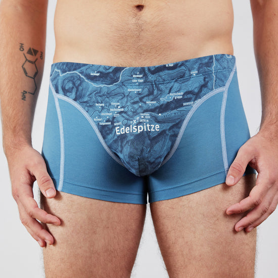 EIN SCHÖNER FLECK ERDE. Boxershorts EDELSPITZE. Unterhose mit Berg-Motiv. Geschenkidee für Bergsteiger.