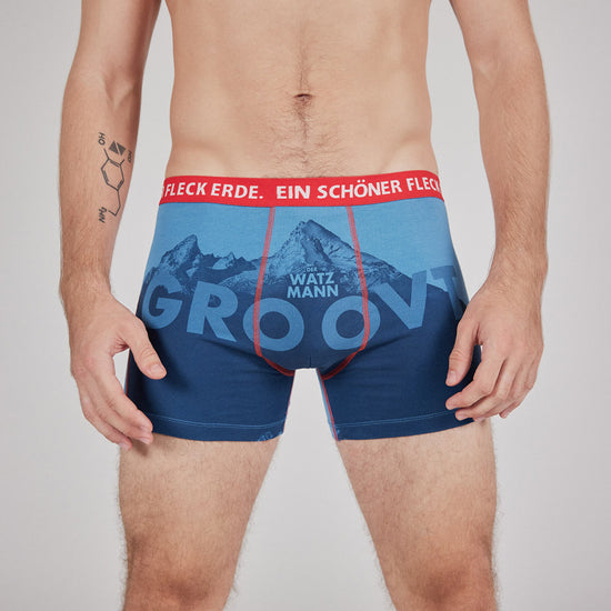 EIN SCHÖNER FLECK ERDE. Unterhose Watzmann. Unterhose mit Berg. Unterhose für die Berge. Bio-Baumwolle. Designed in Austria.