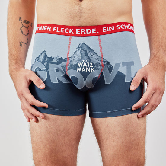 Der Watzmann ruft. Der Watzmann groovt. Unterhose aus Bio-Baumwolle für Bergsteiger.