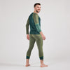 3/4 Pants Merino Tencel Herren nachtblau. Sport Unterhose Herren. 