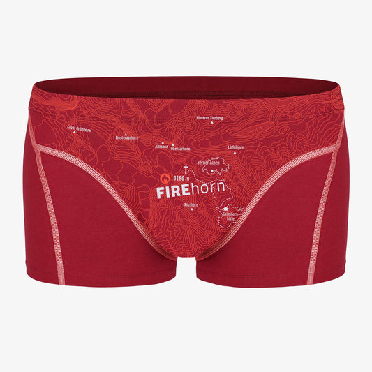 EIN SCHÖNER FLECK ERDE. Unterhose mit Berg. Schweizer Berg FIREHORN auf Unterhose. Boxershorts aus Bio-Baumwolle. Boxershorts slow fashion. GOTS