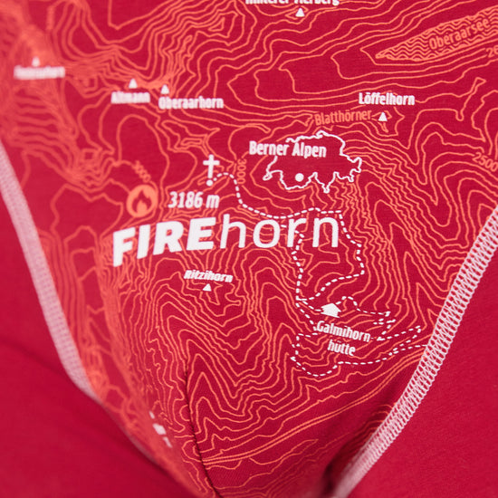 EIN SCHÖNER FLECK ERDE. Unterhose mit Berg. Schweizer Berg FIREHORN auf Unterhose. Boxershorts aus Bio-Baumwolle. Boxershorts slow fashion. GOTS