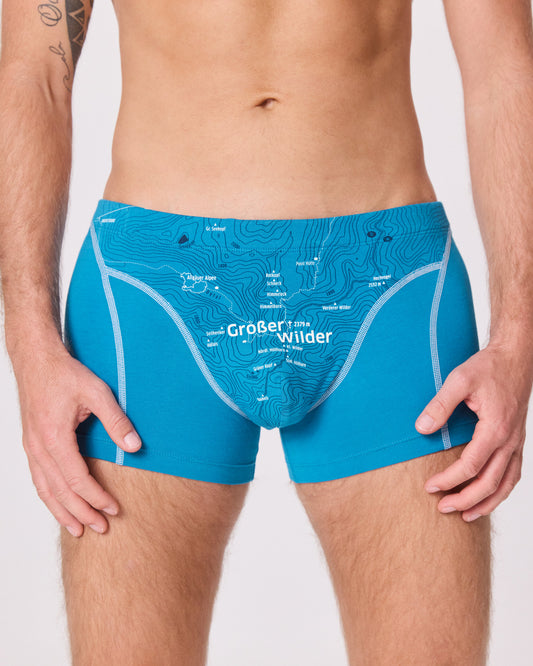 EIN SCHÖNER FLECK ERDE. Boxershorts mit Berg. Unterhose mit Motiv. GROSSER WILDER. Tiroler Berggipfel. Geschenk für Bergsteiger.