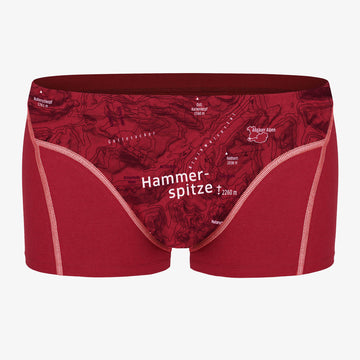 EIN SCHÖNER FLECK ERDE. Boxershorts mit Berg-Motiv. Unterhose mit Wanderroute. Unterwäsche mit Druck. Garmisch Partenkirchen Hammerspitze. Geschenkidee für Bergsteiger.