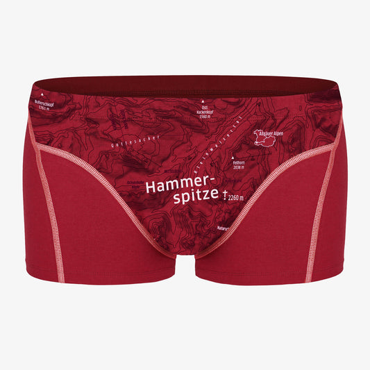 EIN SCHÖNER FLECK ERDE. Boxershorts mit Berg-Motiv. Unterhose mit Wanderroute. Unterwäsche mit Druck. Garmisch Partenkirchen Hammerspitze. Geschenkidee für Bergsteiger.