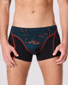 Herren Unterhose Hoher Stand. Bergmotiv. Unterhose mit Gipfel und Höhenlinien. Unterwäsche für Bergsteiger.