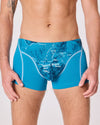 Mont Blanc Unterhose für Herren. Unterwäsche mit Gipfelmotiv. Unterhose mit Wanderkarte.