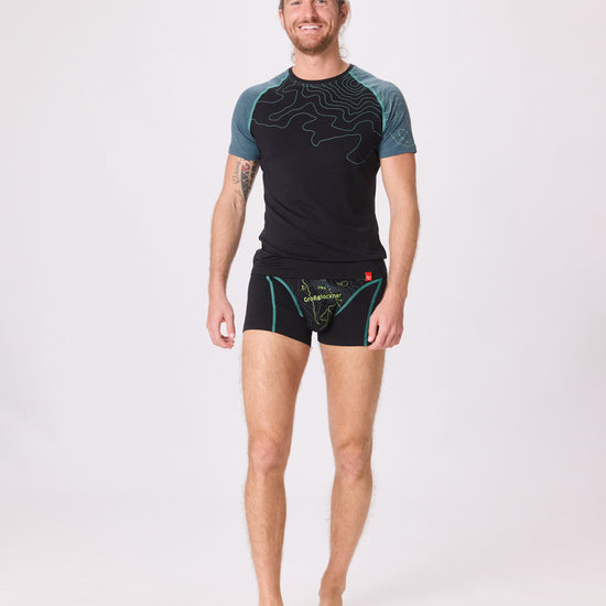 EIN SCHÖNER FLECK ERDE. Herren-Unterhose aus Bio-Baumwolle. Motiv Großglockner. Originelle Unterwäsche aus Österreich. Nachhaltig. Unterwäsche aus Bio-Baumwolle.