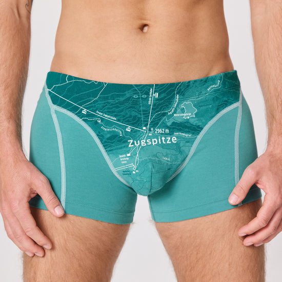 Unterhose Zugspitze. Unterhose aus Bio-Baumwolle. Geschenketipp für Bergsteiger.