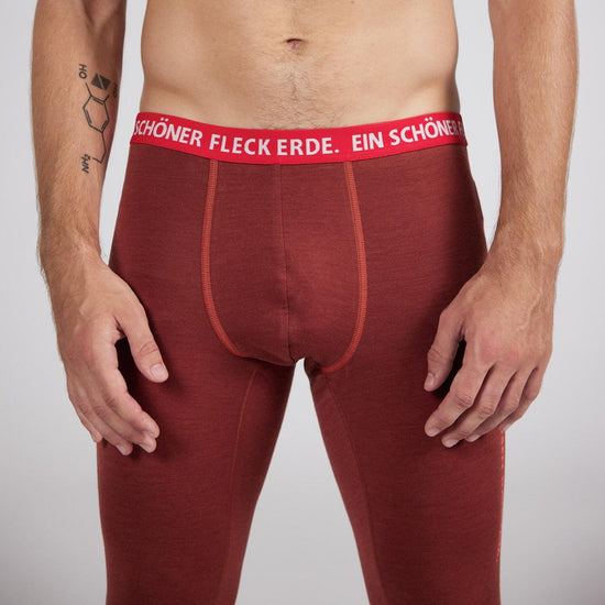 3/4 Pants Merino Tencel Herren kastanie. Outdoor Wäche. Nachhaltige Kleidung. 