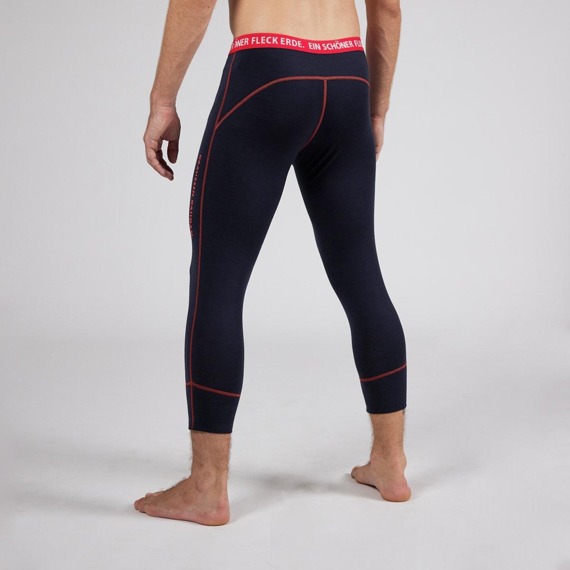 3/4 Pants Merino Tencel Herren nachtblau. Sport Unterhose Herren. 