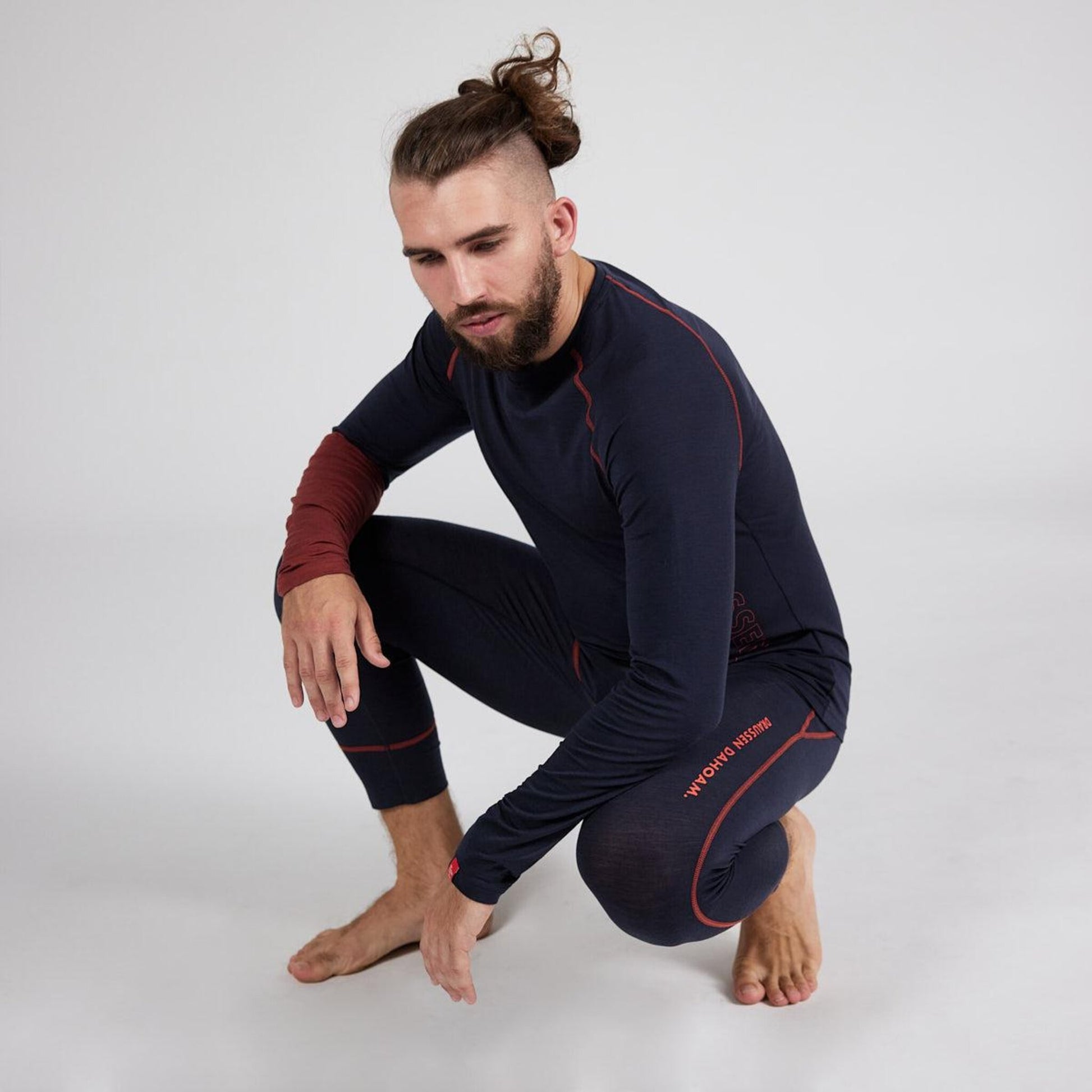 3/4 Pants Merino Tencel Herren nachtblau. Sport Unterhose Herren. 