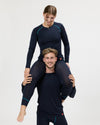 Langarm-Shirt Merino ALPIN. schwarzblau