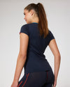 Kurzarm-Shirt Merino D'SUNNSEITN nachtblau