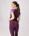 Kurzarm-Shirt Merino INNERGEBIRG flieder dunkel