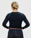 Langarm-Shirt Merino ALPIN. schwarzblau