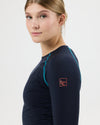 Langarm-Shirt Merino ALPIN. schwarzblau